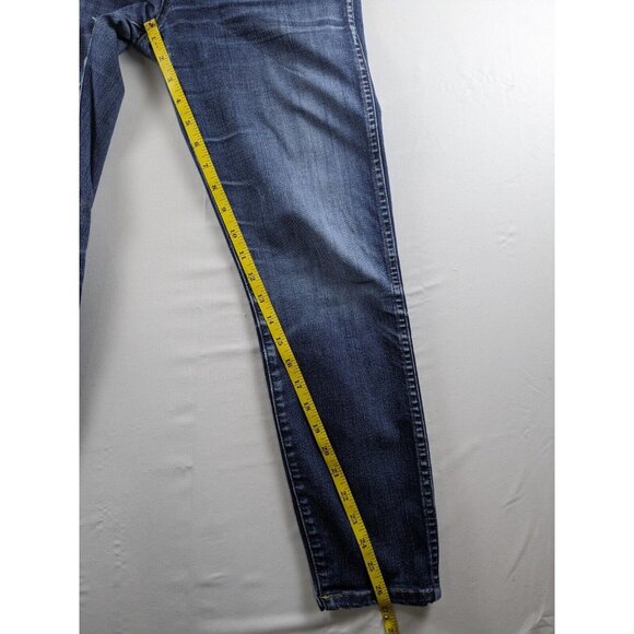 Madewell 10" High Riser Skinny Skinny Jeans Women's Size 27 Blue Distressed - Picture 6 of 9